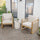 Gable mid - century modern roped acacia wood outdoor patio chair with cushions - Tuesday Morning - Outdoor Chairs
