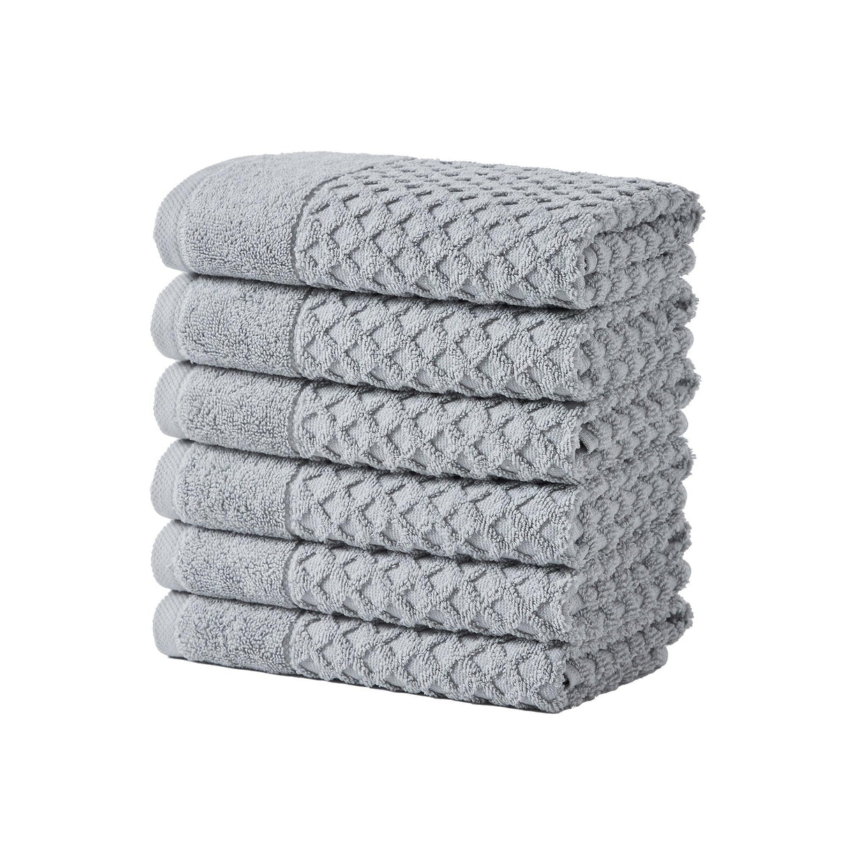 Cotton diamond waffle weave bath towel set - grayson collection