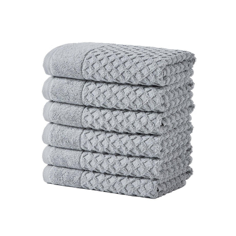 Cotton diamond waffle weave bath towel set - grayson collection