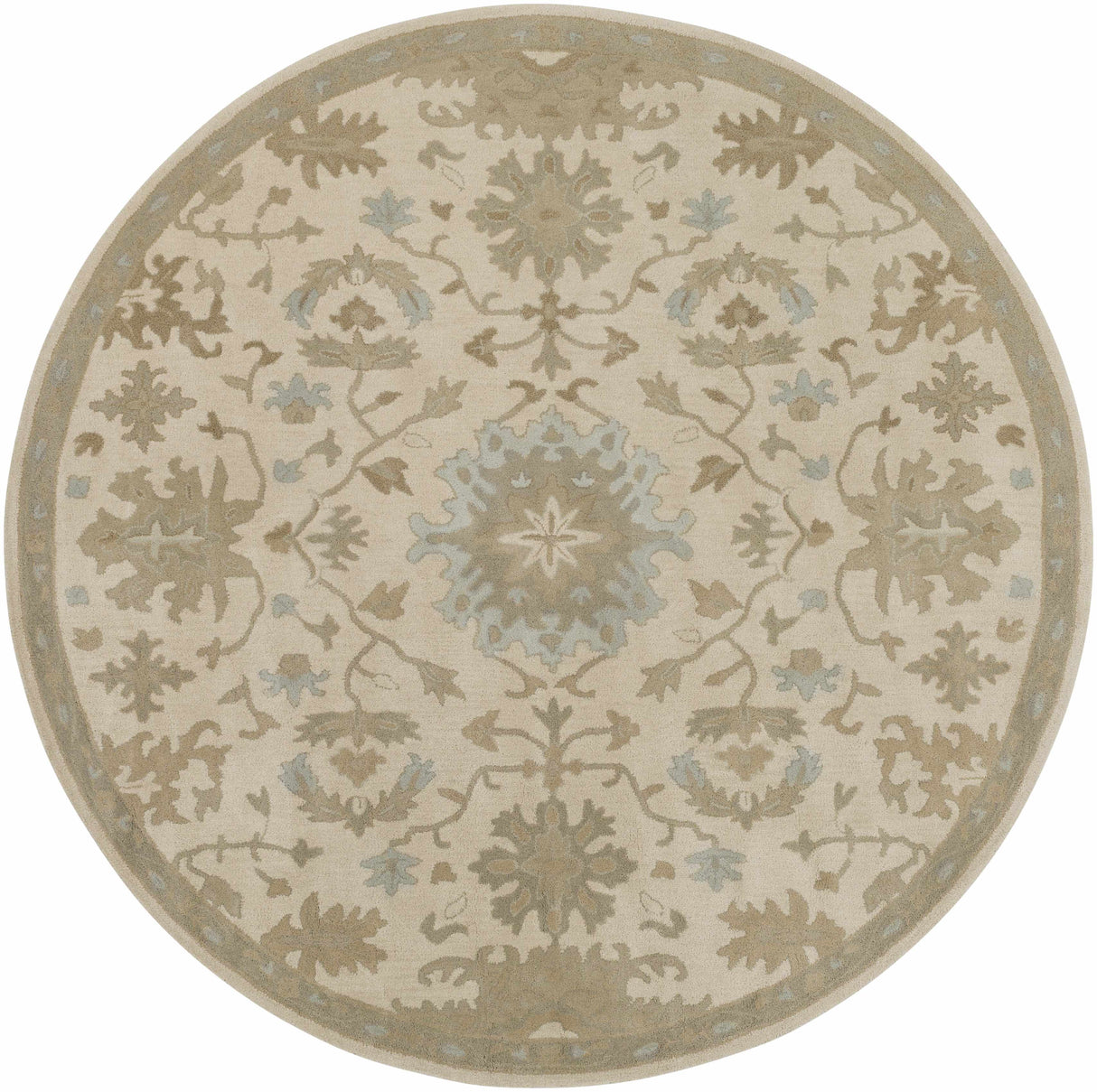 Hazen 1197 Hand Tufted Light Beige Wool Rug