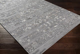 Galchutt Embossed Gray Premium Viscose&Wool Rug - Clearance