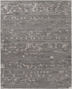 Galchutt Embossed Gray Premium Viscose&Wool Rug - Clearance