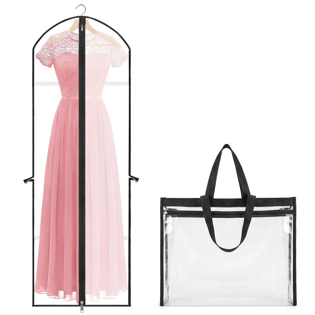 4-Pack Extra Long Garment Bags 180cm Dress Cover