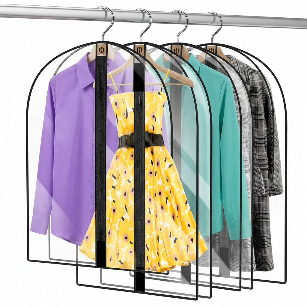 4-Pack Extra Long Garment Bags 180cm Dress Cover