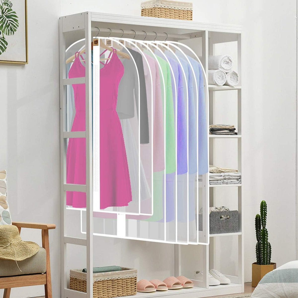 4-Pack Extra Long Garment Bags 180cm Dress Cover
