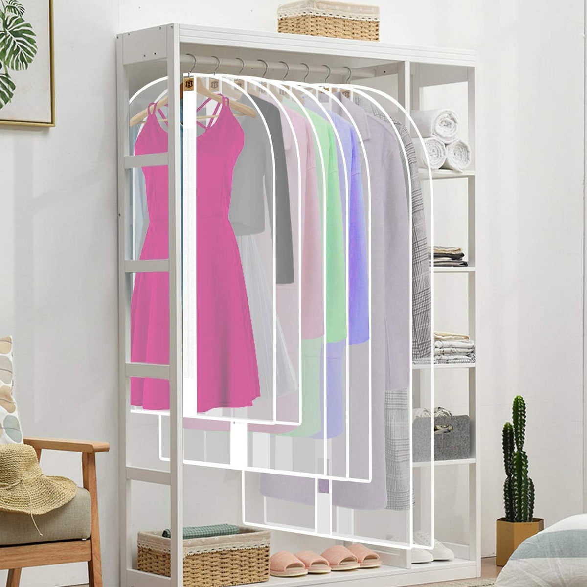 4-Pack Extra Long Garment Bags 180cm Dress Cover