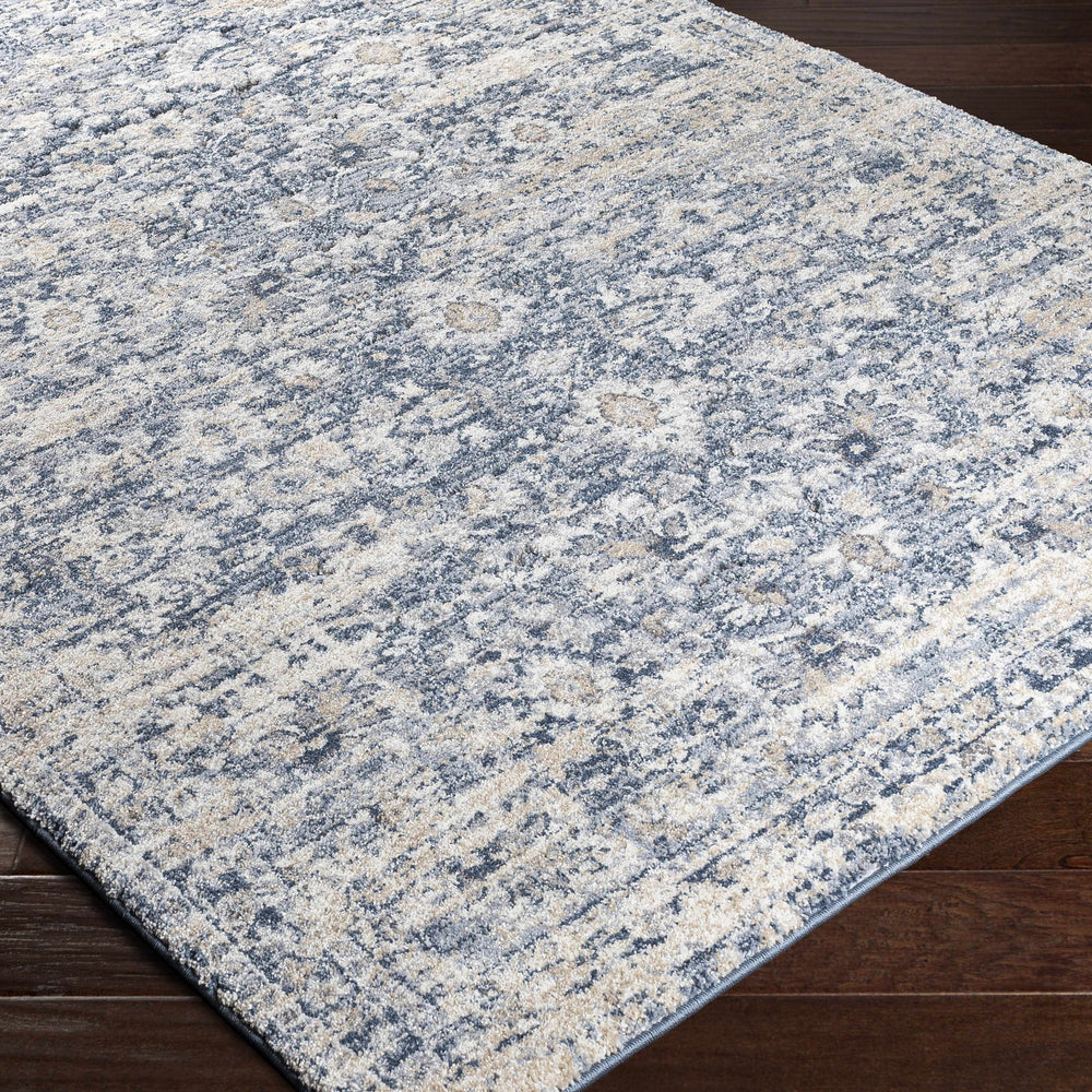 Talihina Denim Damask Area Rug