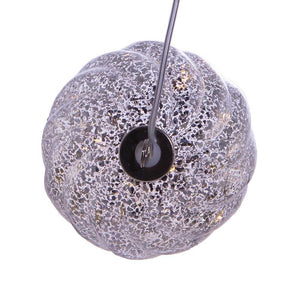 Lighted USB Gold and Silver Glass Ball Ornament - Dark Gold