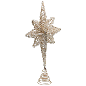 Golden Glow LED Star Tree Topper - Sixteen Inches