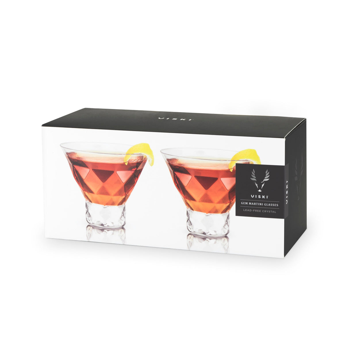 Gem Crystal Martini Glasses by Viski® - Tuesday Morning - Cocktail Glasses