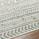 Novato Olive All Over Pattern Performance Rug