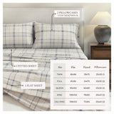 Turkish Cotton Flannel Sheet Set - Plaid & Stripe Collection