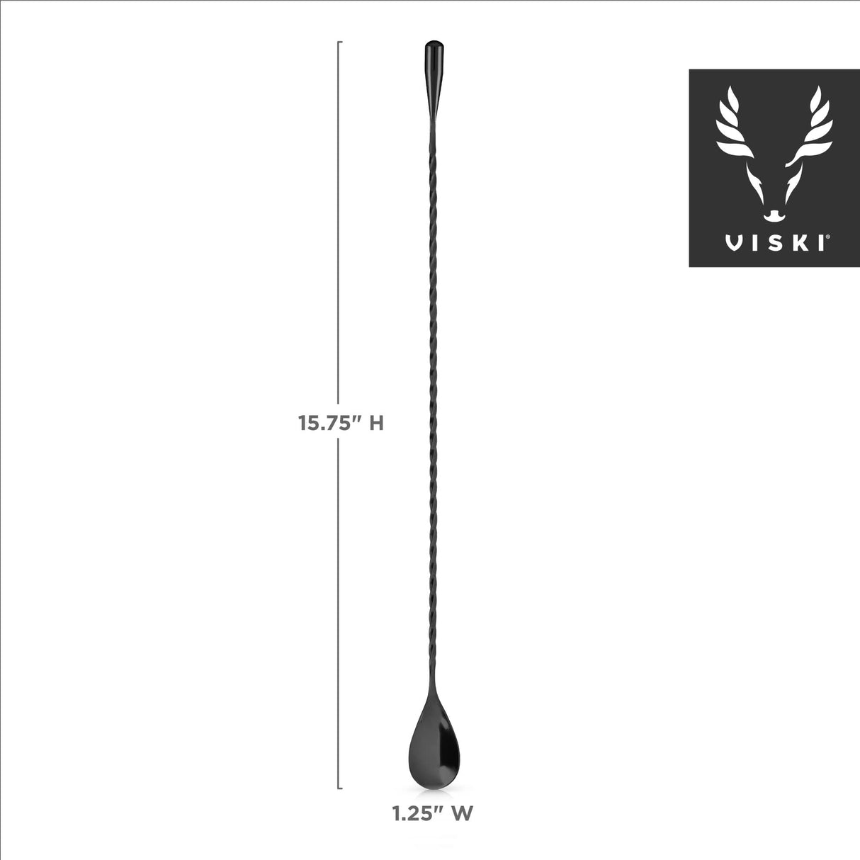 40cm gunmetal weighted barspoon by viski®