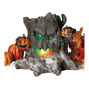 Lighted Smoking Haunted Stump - 12.5 Inch