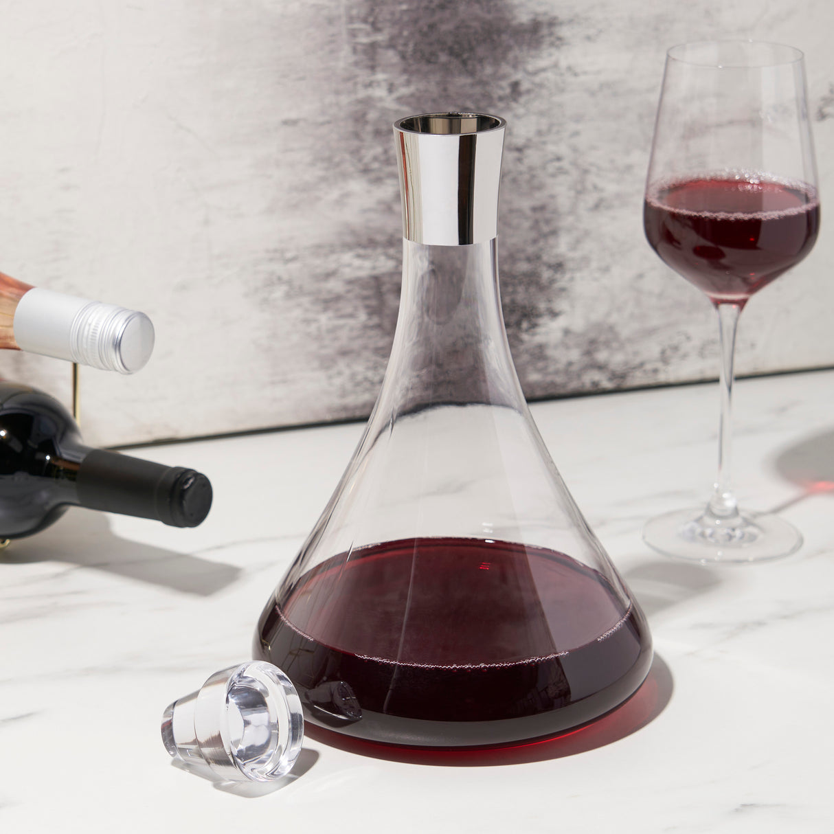 Irving chrome-rim wine decanter viski®