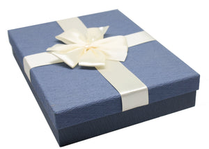 Elegant Rectangular Gift Box - Blue Large