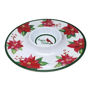 Festive Poinsettia Chip & Dip Platter