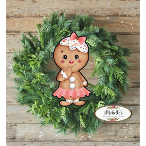 Gingerbread Girl Sweet Shoppe Sign GBG1- Wreath Enhancement