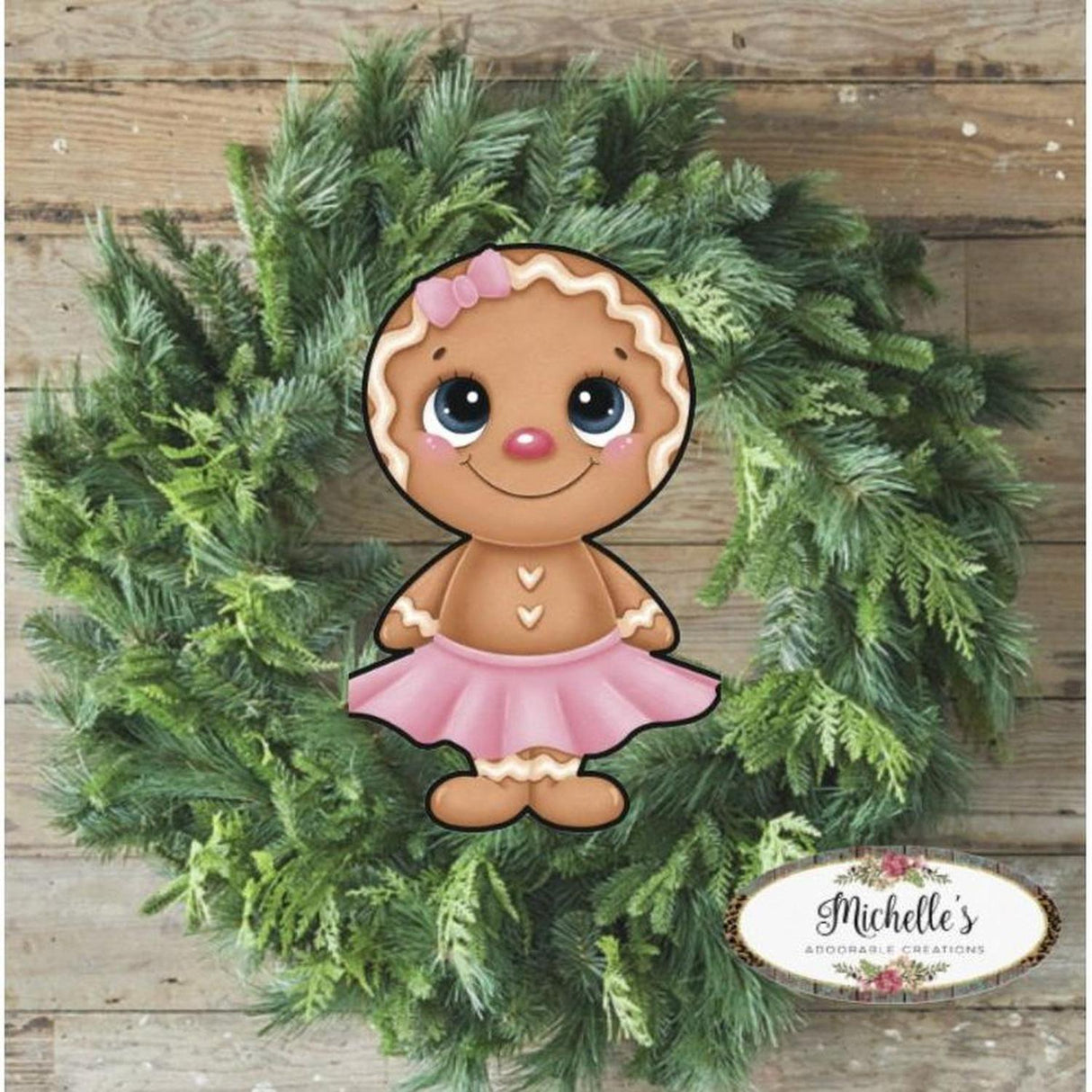 Gingerbread Girl Sweet Shoppe Sign GBG2- Wreath Enhancement
