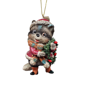 Whimsical Raccoon Ornament -