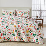 Reversible Christmas Comforter and Sham Set - Holiday / Lodge Odette Collection