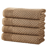 Cotton diamond waffle weave bath towel set - grayson collection