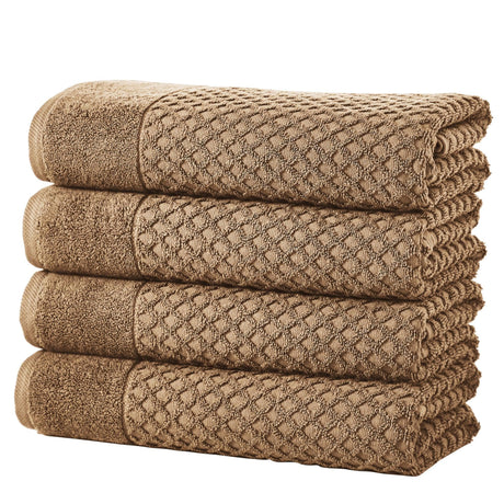 Cotton diamond waffle weave bath towel set - grayson collection