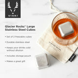 Glacier rocks® large stainless steel cubes viski®