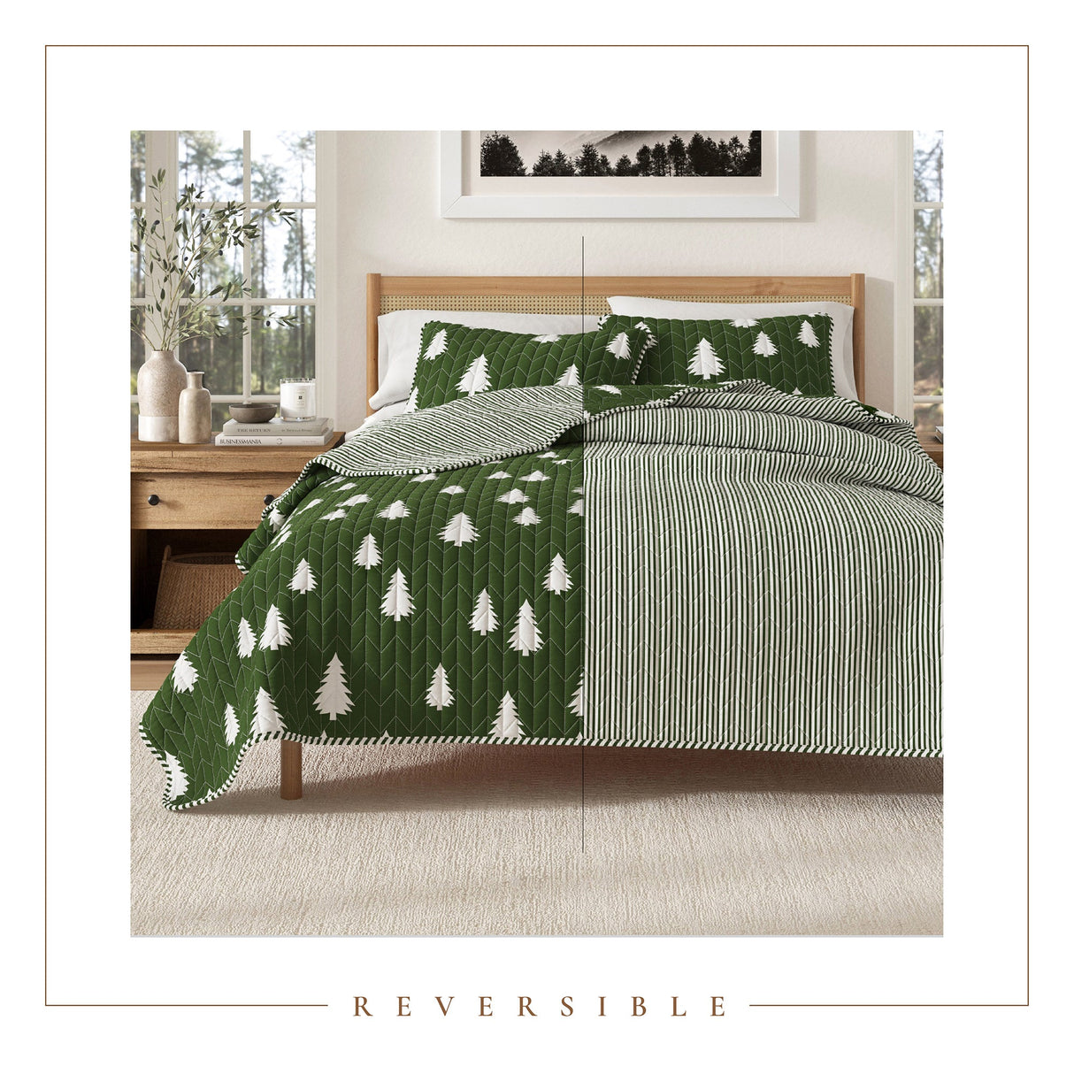 3 Piece Lodge Printed Quilt - Arrowhead