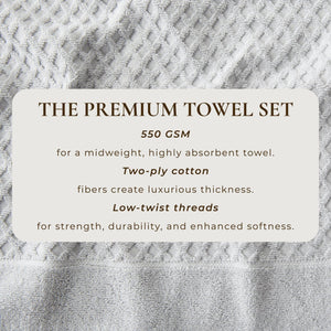 Cotton Diamond Waffle Weave Bath Towel Set - Grayson Collection