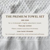 Cotton diamond waffle weave bath towel set - grayson collection