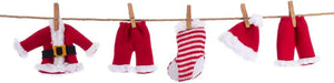 Santa Suit 'Clothesline' Garland - 32 Inches long