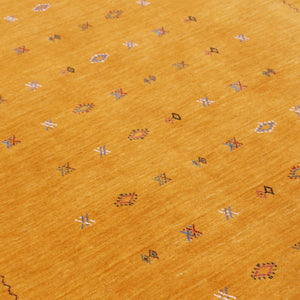 Gold Tribal Center Medallion Hand Loomed Wool Area Rug