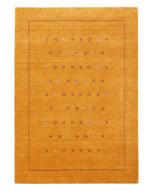 Gold Tribal Center Medallion Hand Loomed Wool Area Rug