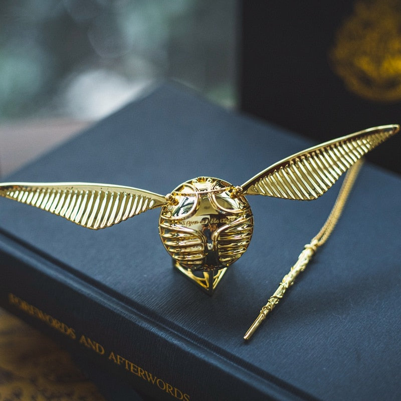 Golden Snitch Style Ring Box Gold Plated Jewelry Ring Holder Gift Box