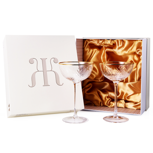 Basilica Champagne Coupe Cocktail Glassware, Set of 2