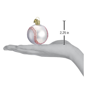 Baseball Glass Ornament