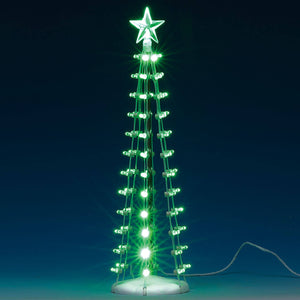 Lighted Silhouette Tree - Green - 9 Inch