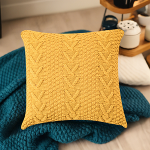 Knitted Cozy Home Decoration Throw Pillow cover 18"x18"