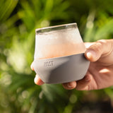 Glass Tasting FREEZE™ – (Set of 2) 6.7 oz Insulated Glass with Cooling Gel and Silicone Grip