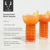 Crystal pearl diver glasses by viski®