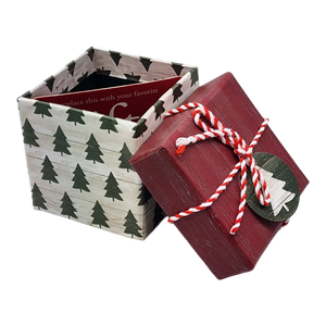 Gift Box Cube for Gift Cards - 3" x 3" -  Tree Farm
