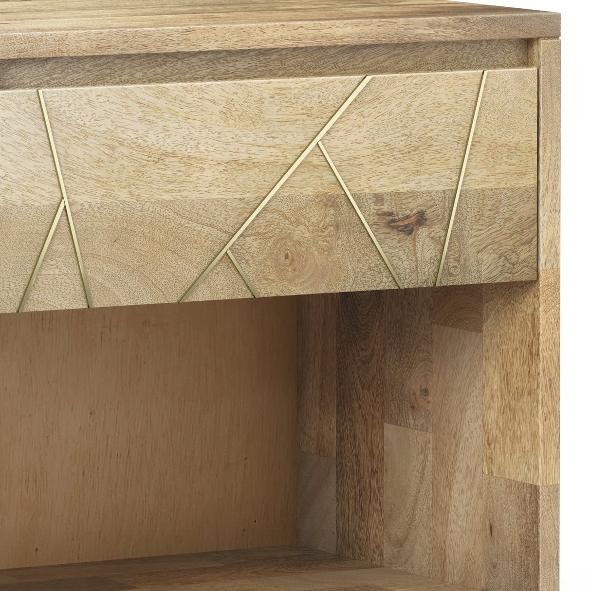 Graceful 1 - Drawer Nightstand with Open Bottom Shelf and Metal Legs - Nightstands