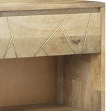 Graceful 1 - Drawer Nightstand with Open Bottom Shelf and Metal Legs - Nightstands