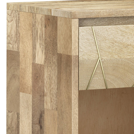 Graceful 1 - Drawer Nightstand with Open Bottom Shelf and Metal Legs - Nightstands