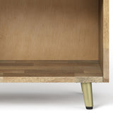 Graceful 1 - Drawer Nightstand with Open Bottom Shelf and Metal Legs - Nightstands