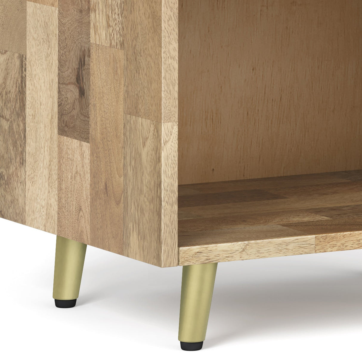 Graceful 1 - Drawer Nightstand with Open Bottom Shelf and Metal Legs - Nightstands