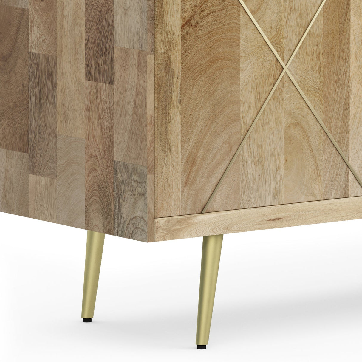 Graceful 3 - Door Buffet Cabinet with Adjustable Shelves and Metal Legs - Buffets & Sideboards