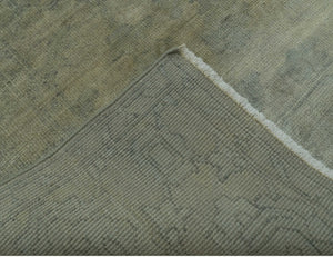 Gray And Beige Traditional Oushak Design 5.8x8.6 Hand Knotted Wool Area Rug