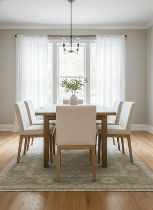 Gray And Beige Traditional Oushak Design Hand Knotted 5.6x8.6 wool area rug